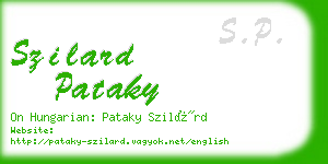 szilard pataky business card